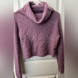 Free People Oversized Fuzzy Purple Turtleneck Sweater  Size : XS